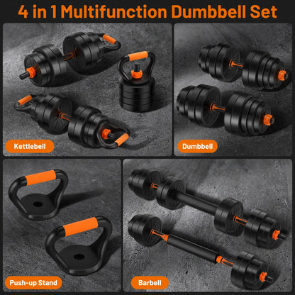 IronCore 4-In-1 Adjustable Dumbbell Set - 66 lb