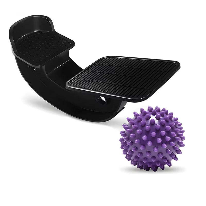 Foot Strecher Rocker Ankle Calf Stretching Board Massage Ball Yoga Fitness Exercise Massage for Achilles Tendonitis Heel Pain